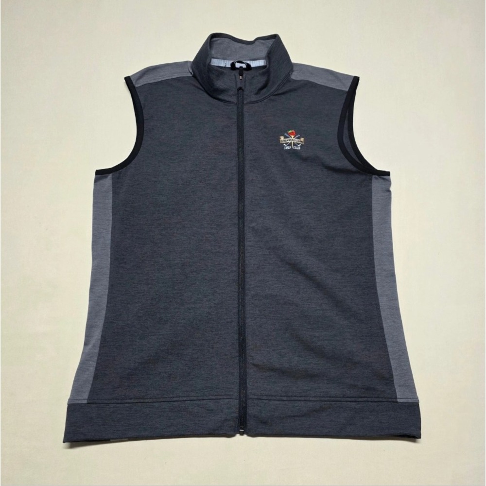Puma SEWay1 Men Golf Vest Charcoal Gray Size Medium FullZip Stretch Athletic Fit